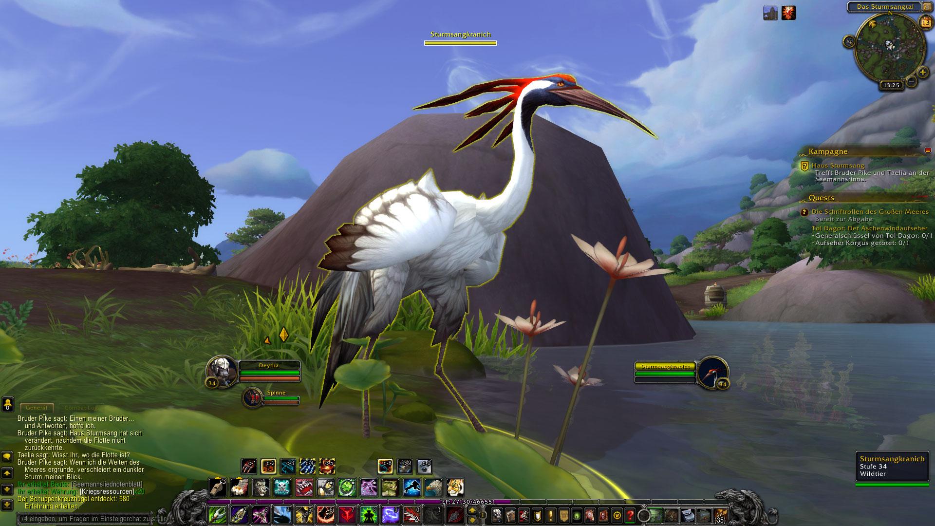 A photo of a Stormsong Crane in WoW